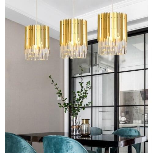 Small Round Gold k9 Crystal Modern Led Chandelier for Living Room Kitchen Dining Room Bedroom Bedside Luxury Indoor Lighting