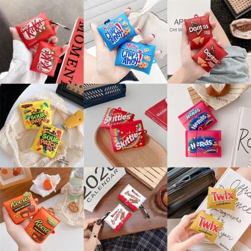 3D Silicone Sweetmeat Juice Potato Chips Case For Apple Airpods pro Cover For Air pods 2 1 Wireless charging Cartoon Soft Cover