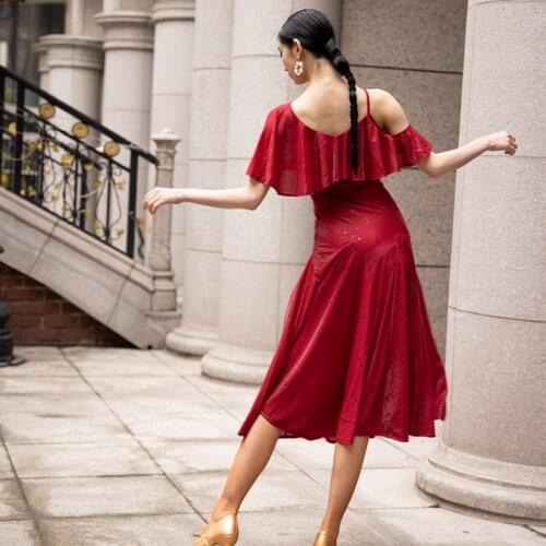 New Latin Dance Costumes Professional Ballroom Dance Dress Female Elegant National Standard Dancewear Rumba Outfits DWY5860
