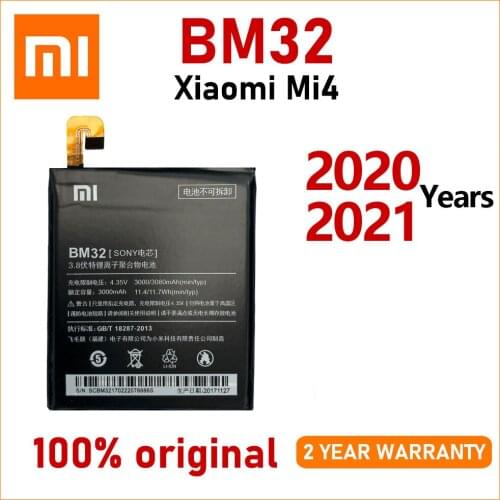 Xiao Mi Original 3080mAh BM32 Phone Battery For Xiaomi Mi 4 M4 Mi4 Replacement High Quality Phone Batteries