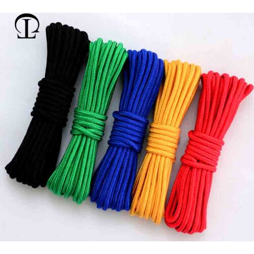 10m 4-7mm braided nylon rope Polypropylene rope climbing boat yacht sailing line pulley rope Clothesline Survival Parachute Cord