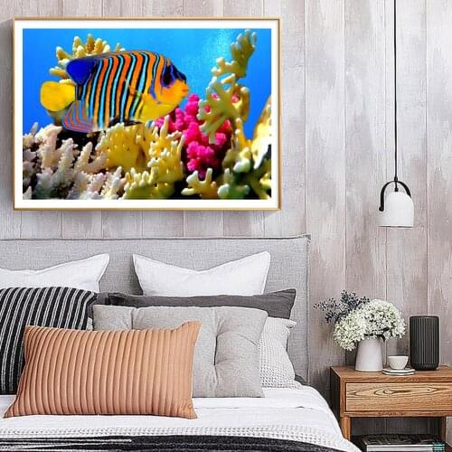 Underwater Animal World Series DIY 5D Diamond Painting Full Round Drill Diamond Painting Creative Hobby Craft Hanging Painting