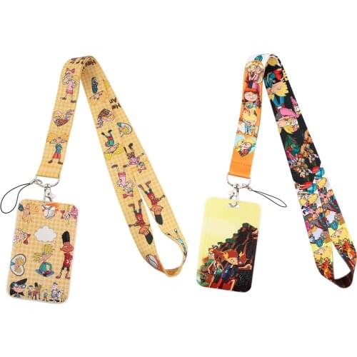 CA1631 Cartoon Anime Neck Strap Lanyard for Key USB ID Card Badge Holder Keychain Cell Phone Straps Necklace Lanyards