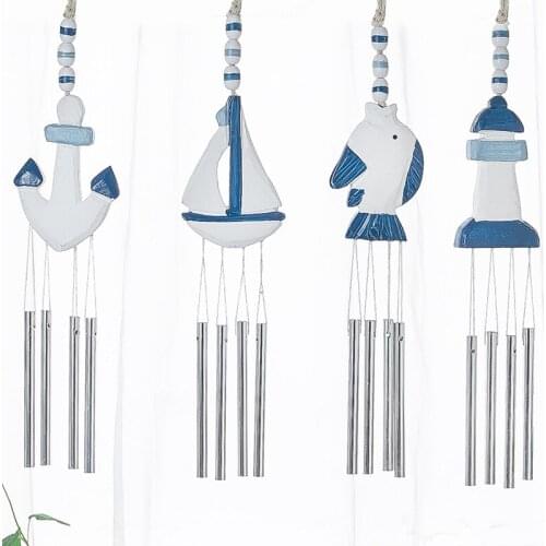 Mediterranean Marine Decoration Wind Chime Home Vintage Anchor Hanging Drop Decor Wall Ornament Bell Pendant Accessories