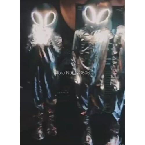 LED Robot Costume Luminous Light Clothing Dance Suit Men Show Halloween Mardi Gras Carnival Science Fiction Movie Robot Costumes