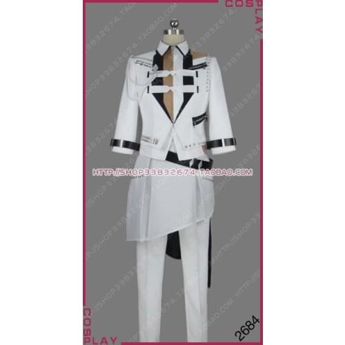 Tsukiuta Procellarum October Kannaduki Iku Ikkun Current Stage White Uniform Cosplay Costume S002
