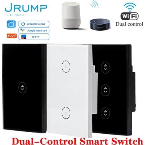 Tuya Dual-control Smart Switch Smart touch switche that can mutually control the same light switches Work with Alexa Google Home