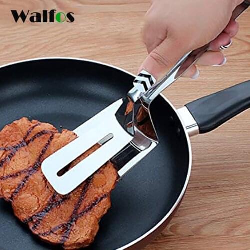 WALFOS Kitchen 304 Stainless Steel Food Clip BBQ Tools Stainless Steel Tongs Food Tongs Multipurpose Gripper Bread Clip