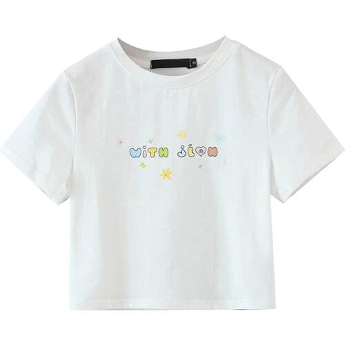 Yenkye Women's T-shirts With Inscriptions