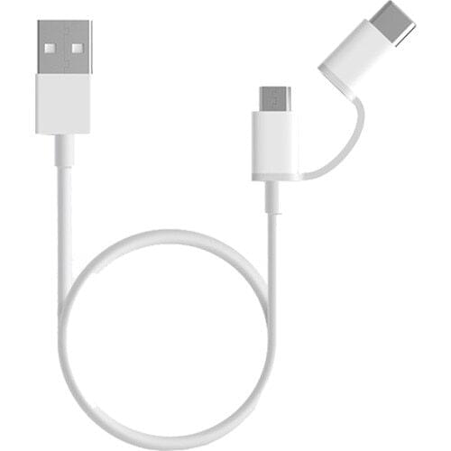 Xiaomi 2 in1 Type-C and Micro USB Charging/Data Cable 1 Metre-White