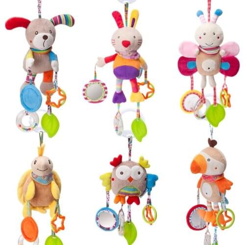 1 Piece/batch Cartoon Baby 0-12 Months Toy Plush Butterfly Panda Baby Mobile Phone Hanging Bell Newborn Toy Boy Baby Girl Gift