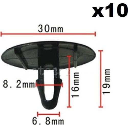 10pcs OEM Nylon Nylon Fastener Rivet Retainer Clip Hood Insulation For Toyota 90467-08081 hood heatproof cotton fixed buckle