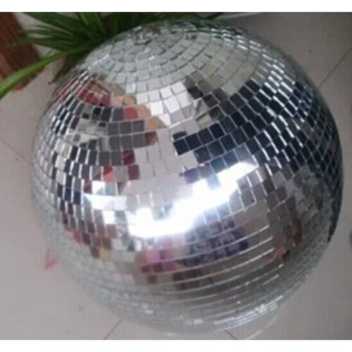 25cm diameter clear glass rotating mirror ball 10" disco DJ party