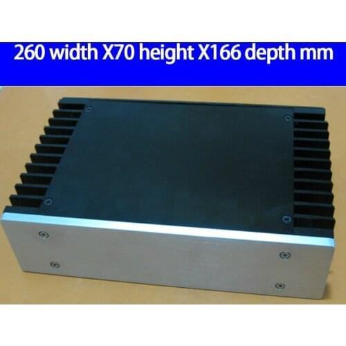 2607 260*70*166mm Aluminum Amplifier Chassis Box House DIY Enclosure with Heat Dissipation Amplifier Case Shell