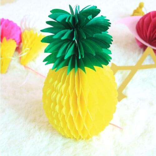 50pcs/lot Party Decoration Paper Pineapple Ananas Honeycomb Balls for Baby Shower Birthday Christmas Party Decoration Supplies