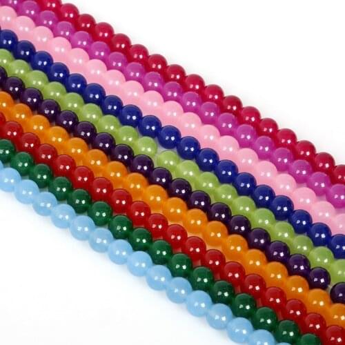 AAAA+ Round Shape Natural Dyed Mix Color Stone Beads For Jewelry Making DIY Crystal Bracelet 4/ 6/8/10 /12mm Strand 15.5