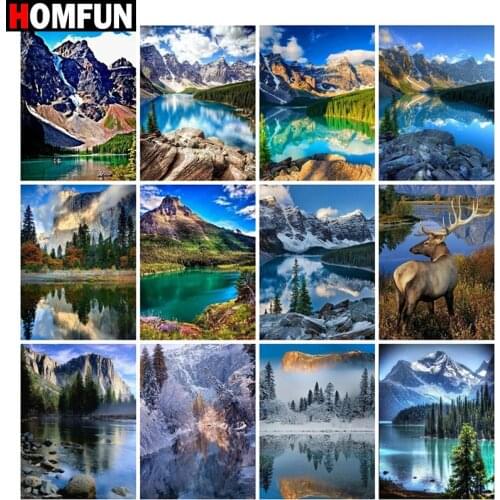 HOMFUN Full Square/Round Drill 5D DIY Diamond Painting "Landscape map" Embroidery Cross Stitch 5D Home Decor Gift