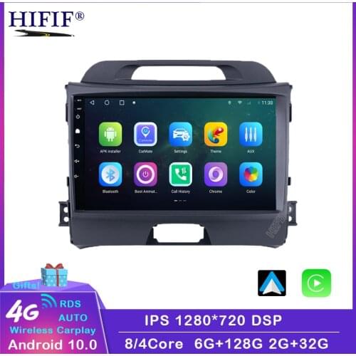 2.5D+IPS DSP Car Radio Multimedia DVD Player Android 10 navigation for KIA Sportage 2011-2015 recorder stereo headunit Gps