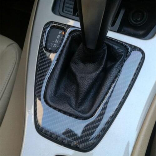 Auto accessories For bmw e90 e92 e93 05-2012 Interior Trim Carbon Fiber Gear Shift Control Panel Cover Sticker LHD Car styling
