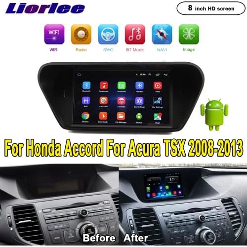 Car Multimedia Stereo Player For Honda Accord 8/Acura TSX 2008 2009 2010-2012 2013 Android GPS Navigation NAVI Radio CarPlay