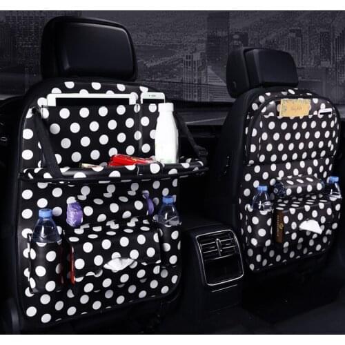 Car Organizer Seat Back Protectors Organizador Internal Storage Bag PU Leather Backseat Tissue Box Accessoire Voiture Decoration