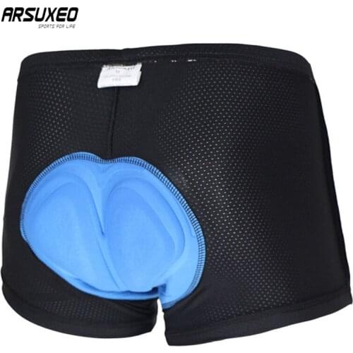 ARSUXEO Quick-drying Cycling Shorts Sports Shorts Men Mountain Bike Shorts Breathable Sponge Pad Bicycle Underpants