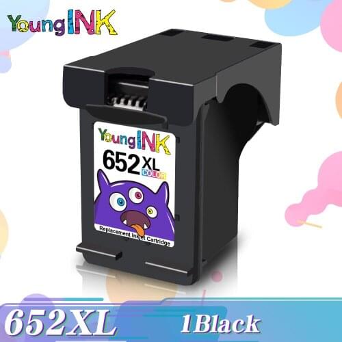 BLACK/Tricolor Remanufactured replacement For HP 652XL hp652 Youngink Ink Cartridge For HP Deskjet 1115 1118 2135 2138 printer