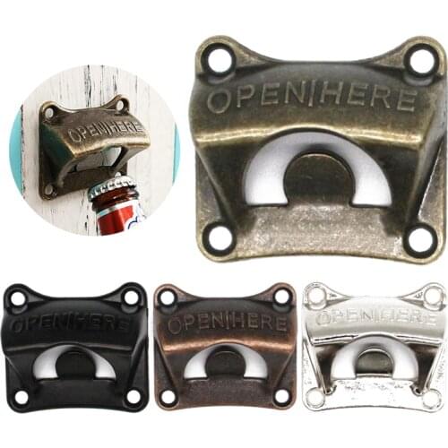 Cast Iron Kitchen Bottle Open Wall Mount Opener Rustic Beer Bronze Decorator Decorative Wall Mounted Corkscrew