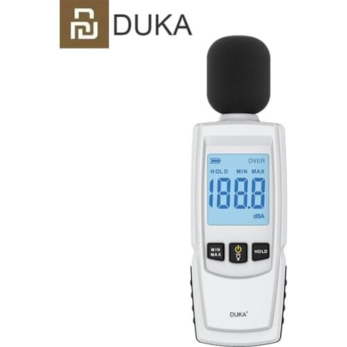 Youpin DUKA Digital Sound Level Noise Meter Measurement 30-130db Decibel Detector Audio Tester Metro Diagnostic-Tool Smart Senso