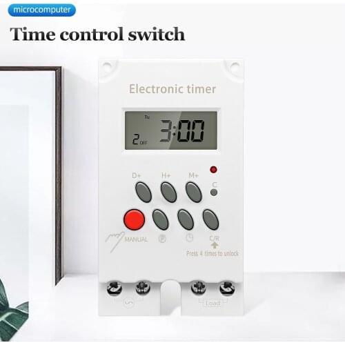 220V Digital Timer Switch Time Relay Programmable Timer Controller Plug Smart Socket For Universal Electric Appliance KG316T-II