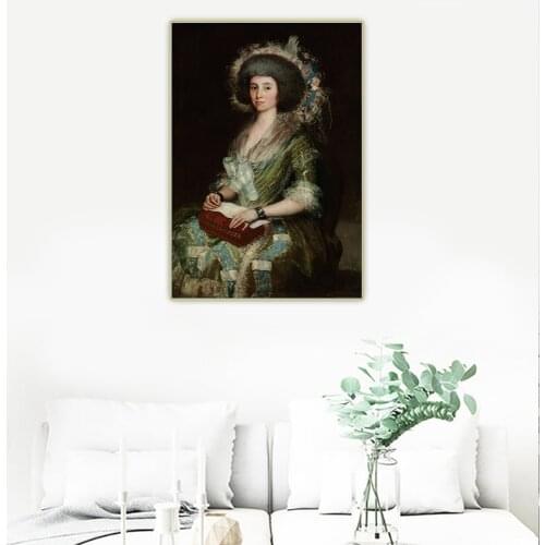 Citon Francisco Goya《Portrait of Senora Cean Bermudez》Canvas Oil Painting Artwork Picture Wall Background Decor Home Decoration