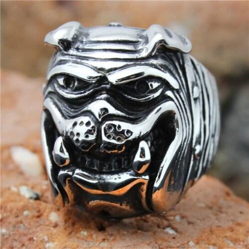 Band Party 316L Stainless Steel Hot Loyalty Dog Ring Cool Animal Dog Ring