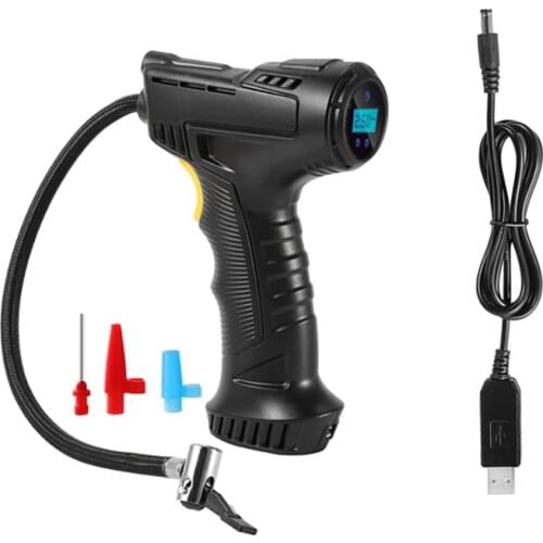 120W 2000mAh Air Compressor Electric Air Pump With Tire Pressure LCD Display Wireless Portable Tire Inflator For Car Bicycles