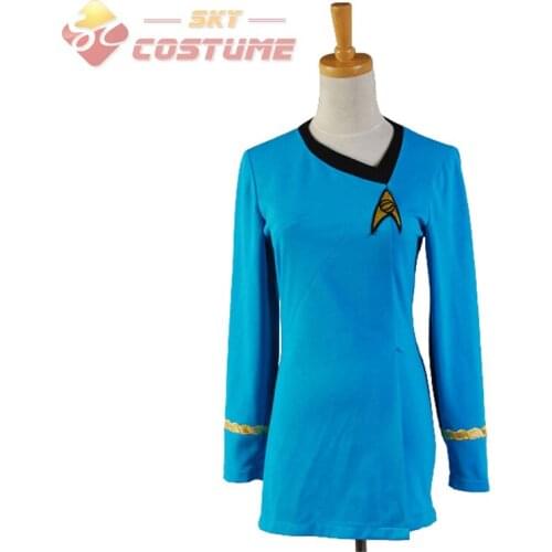 Discovery Trek Uniform ShirtDress Red Blue Halloween Cosplay Costume For Adult