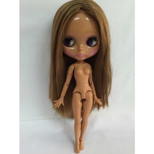 Joint body Nude blyth Doll black skin Factory doll Suitable For DIY Change BJD Toy For Girls