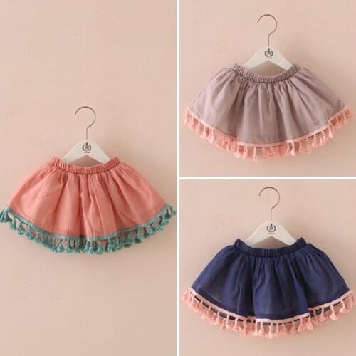 Summer Tassels Cute Toddlers Girls Skirts for Princess Kids Clothes Baby Children Bottoms Clothing 2019 T1/2891DBO