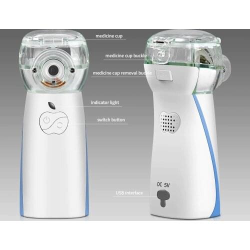 Mini Music Micro Mesh Nebulizer USB Plug In Portable Baby Kids Adult Handheld Inalador Nebulizador Asthma Inhaler 3 Speed