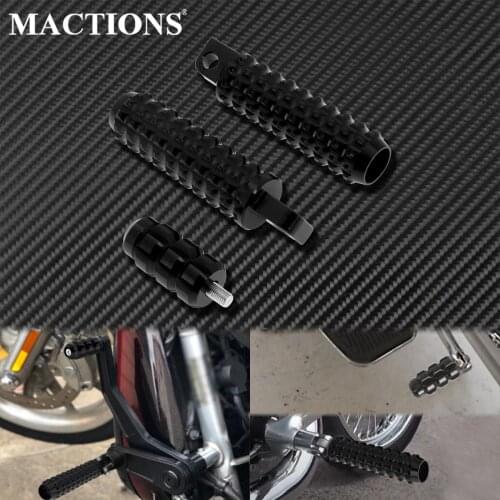 Motorcycle CNC Foot Peg Footrest Pedal Shifter Nail Gloss Black For Harley Touring Road King Sportster XL883 V-Rod Softail Dyna