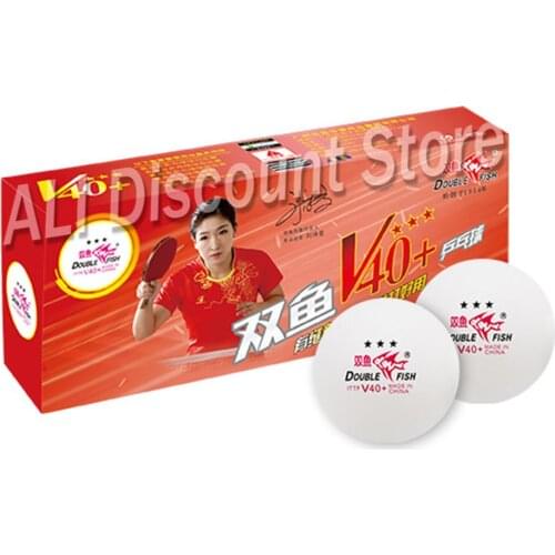 Original Double Fish 3-Star V40+ Table Tennis Balls 40+ New Material Seamed Plastic ABS Ping Pong Balls
