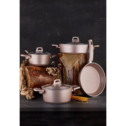 7 piece Vıctorıa Rose Gold Pots Set