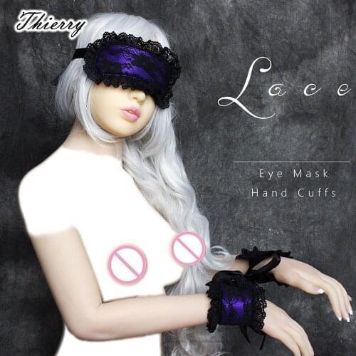Thierry Fetish Sex Bondage Gear Adult Games for Couples Flirt Toys Handcuffs blindfold increase sexual tension magnify arousal