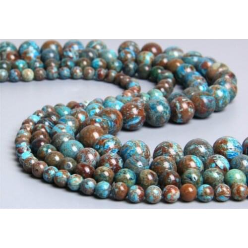 Natural Round Blue Crazy Lace Agate Loose Bead 4/6/8/10mm for DIY Jewelry Making Bracelet Accessories