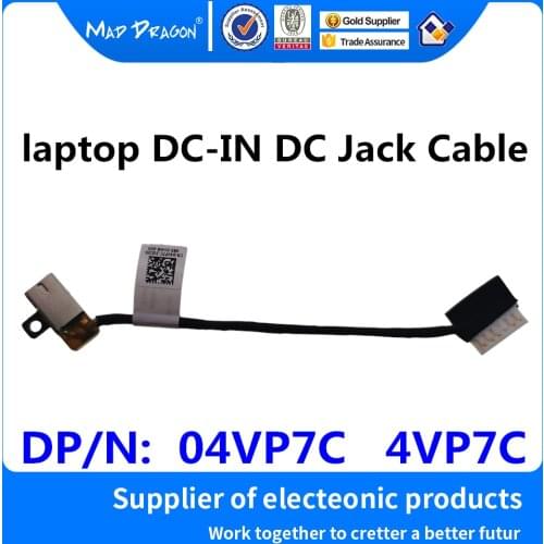 New original laptop DC-IN DC Power Input Jack with Cable DC Jack Cable For Dell FDI55 4VP7C 04VP7C DC301015Q00