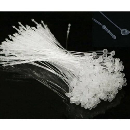 PP rope Tag Ties 1000pcs/lot 3 inch 5 inch 7 inch Transparent Plastic Label Seal/string seal for Garment Plastic Tag Fastener