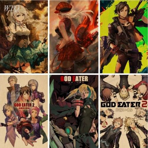 God Eater Retro Poster Anime Posters Wall Poster Canvas Painting Wall Decor Wall Art Photos for Childrens Room Decor Home Decor