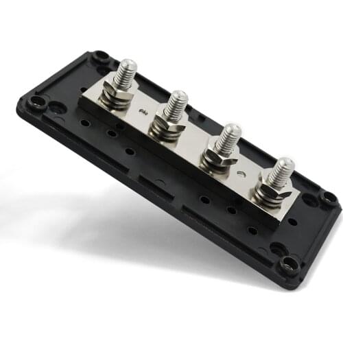 Sturdy 4 Way Busbar / Power Distribution Box with 300a Screw Cover