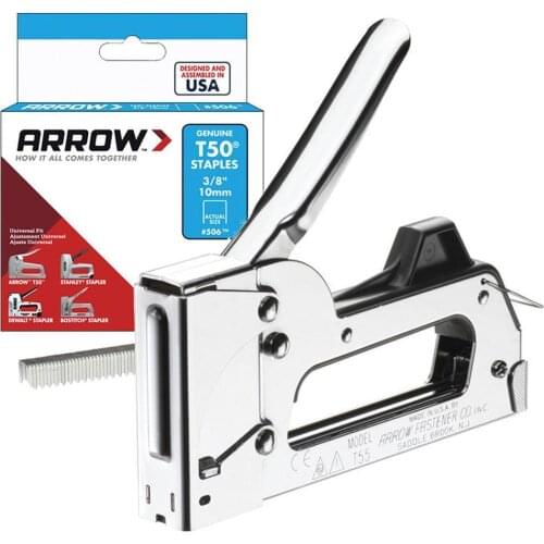 Arrow T55C 6-14mm Professional Mechanical Stapler Gun + 1250 Pcs Staples