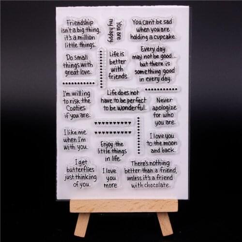 Transparent Silicone Clear Rubber Stamp Sheet Cling Scrapbooking DIY Cute Pattern Photo Album PaperCard Decor word Text