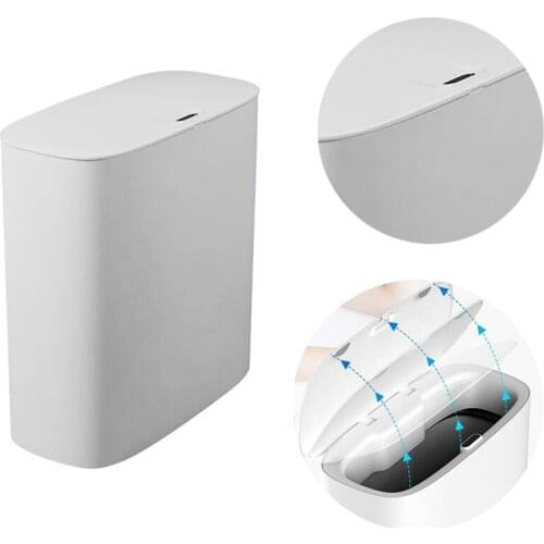 Smart Sensor Trash Can Electronic Automatic Household Bathroom Toilet Waterproof Narrow Seam Sensor Bin