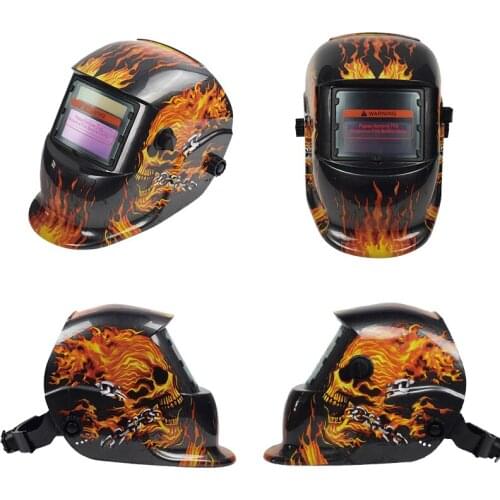 Solar Automatic Dimming Welding Mask Head-wearing Adjustable Welding Helmet Argon Arc Welding Cap Welding
